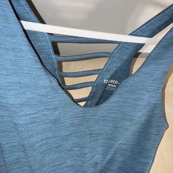 Toad and Co Tech Tomboy Tank Dress Womens Size Medium Teal Blue Sleeveless - Picture 5 of 8